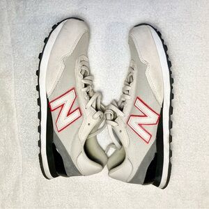 New Balance 515 Men’s Cream and Red Athletic Shoes